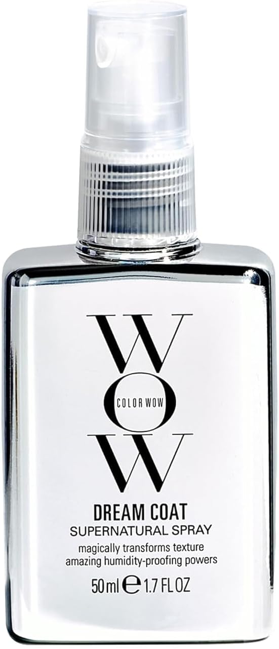 COLOR WOW - Spray Cheveux Anti-Frisottis 72H - Bouclier Anti-Humidité - Brillance Effet Mirroir - Tous Types de Cheveux - Soin Sans Rinçage Dream Coat Supernatural - Format Voyage 50 ml