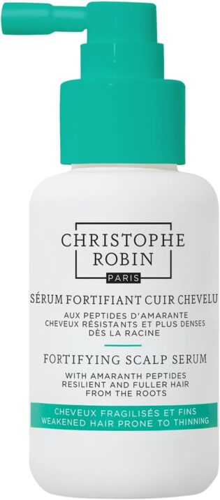 Christophe Robin Fortifying Scalp Serum with Amaranth Peptides 50ml | Scalp serum for weakened, thinning-looking hair that supports fuller-looking density.