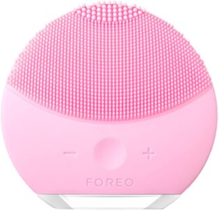 FOREO LUNA mini 2 Brosse nettoyante visage, Accessoires de voyage, Massage faciale électrique, Soins ultra-hygiéniques tous types de peau, Nettoyage facile, Brosse électrique silicone