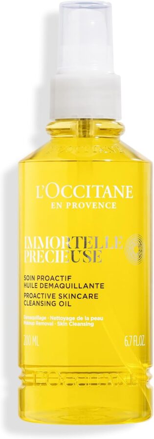 L'OCCITANE - Huile démaquillante Immortelle Précieuse - 200 ml - Élimine le maquillage, même waterproof - Fabriqué en France
