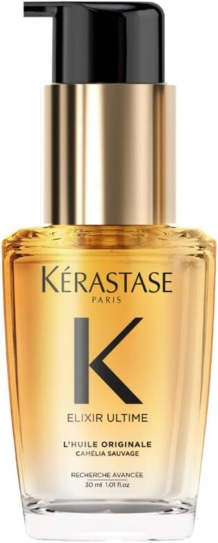51JZd3GDDtL._AC_SL1500_.jpg Kerastase Elixir Ultime Refillable Hair Oil - Hydrates & Smoothes Frizz, Adds Shine, With Wild Camellia, Sandalwood and Freesia Fragrance, Nourishes & Strengthens Hair