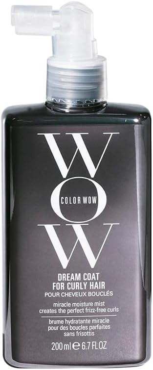 COLOR WOW - Brume Cheveux Anti-Frisottis Pour Cheveux Bouclés & Ondulés - Hydrate, Définit & Protège - Formule Ultra-Légère Sans Alcool - Soin Sans Rinçage Dream Coat for Curly Hair - 200 ml