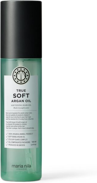 51Z7FYI1k4L._AC_SL1500_.jpg Maria Nila True Soft, Moisturizing Argan Oil For Dry Brittle Hair, Argan Oil Remoisturises & Reduces Frizz, 100% Vegan & Sulfate/Paraben free