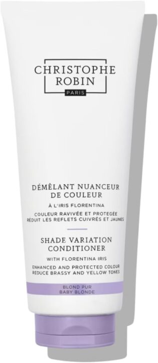 Christophe Robin Shade Variation Conditioner with Florentina Iris 200ml | Toning conditioner for blonde hair that helps neutralise brassy tones and nourish lengths.