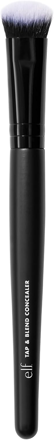51e-aq1gE-L._AC_SL1500_.jpg e.l.f. Tap & Blend Pinceau anti-cernes, couvre les imperfections et les taches sombres pour une finition aérographe avec une pointe de précision, synthétique, végétalien et sans cruauté envers les