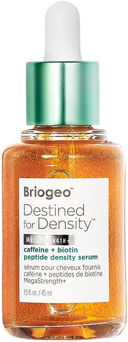 Briogeo Sérum de densité MegaStrength + caféine + biotine peptide | Augmente l'épaisseur et la densité des cheveux, absorption rapide et non gras | Végétalien, sans phtalate et sans parabène | 45 ml