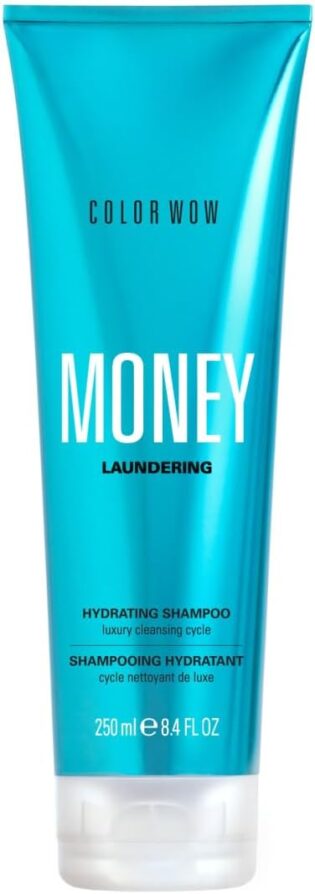 COLOR WOW - Shampoing Hydratant Sans Sulfates - Élimine l'Excès de Sébum & Les Impuretés - Cheveux Ultra-Brillants - Enrichi en Acide Hyaluronique - Tous Types de Cheveux - Money Laundering - 250 ml