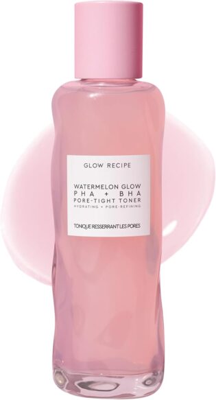 51tRMi-tQaL._AC_SL1500_.jpg Glow Recipe PHA + BHA Face Toner, Korean Exfoliating Toner for Pores, Gentle Chemical Exfoliant + Hydrating Toner, Watermelon, Cactus Water + Glycerin (150ml)