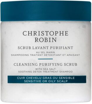 Christophe Robin Cleansing Purifying Scrub with Sea Salt 75ml – Exfoliating Scalp Treatment, Removes Impurities & Detoxifies, Soothes & Refreshes Scalp