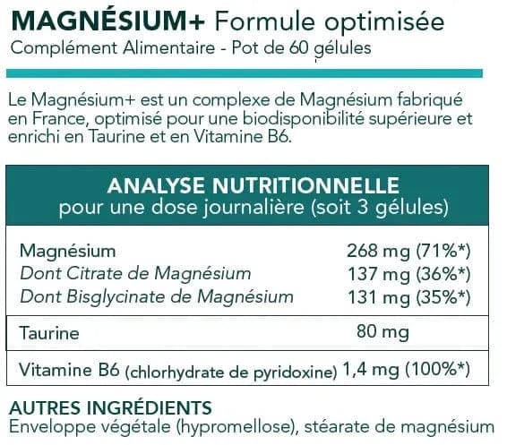 60 Gélules Magnésium+ Complexe HexaPURE - Image 2