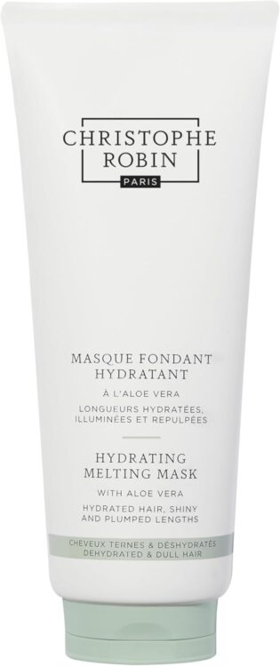 Christophe Robin Hydrating Melting Mask with Aloe Vera 200ml | Hydrating hair mask for dry, dull hair that helps soften, smooth frizz and leave hair glossy.