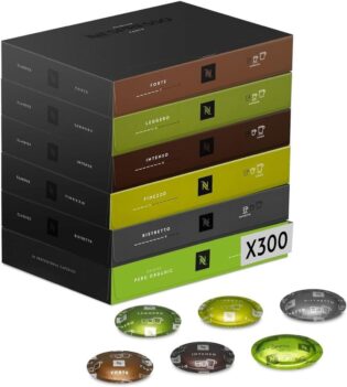 611I98l31ZL._AC_SL1500_.jpg Nespresso Professionnel - Bundle 300 Capsules cafés - TOP SELECTION - 50x Ristretto, 50x Espresso, 50x Lungo, 50xOrigin Peru - Adapté aux professionnels