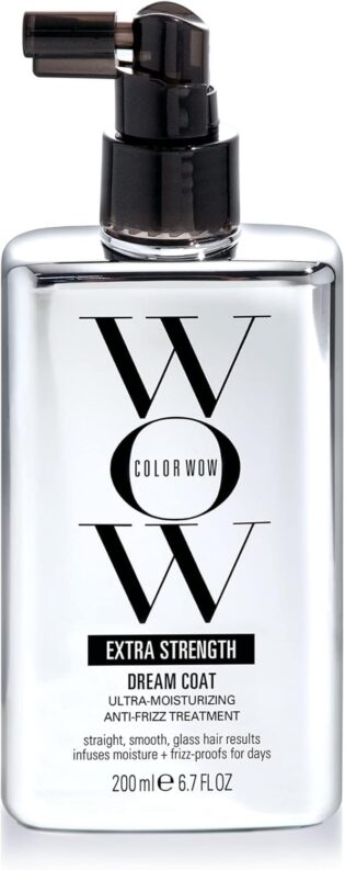 COLOR WOW - Spray Cheveux Anti-Frisottis Ultra-Hydratant Pour Cheveux Bouclés & Frisés - Lissage & Brillance Longue Durée - Soin Sans Rinçage Dream Coat Extra Strength - 200 ml