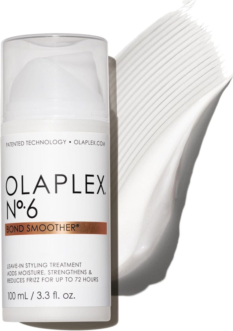 Olaplex N°.6 Bond Smoother: Leave-In Styling Treatment | Smooths, Conditions, & Strengthens | Frizz Control for Up to 72 Hours | For Coily, Curly, Straight, and Wavy, 100 mL