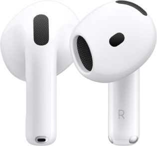 61DvMw16ITL._AC_SL1500_.jpg Apple AirPods 4 Écouteurs sans Fil, Casques et écouteurs Bluetooth, Audio Spatial personnalisé, résistance à la Transpiration et l’Eau, boîtier de Charge USB-C, Puce H2, Jusqu’à 24 Heures d’autonomie
