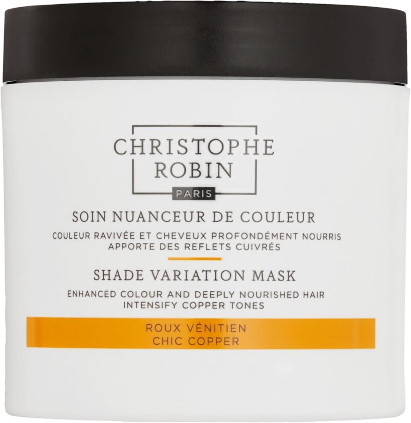 Christophe Robin Shade Variation Mask Chic Copper 250ml New | Colour-depositing mask for copper hair that helps revive warmth and leave glossy shine.