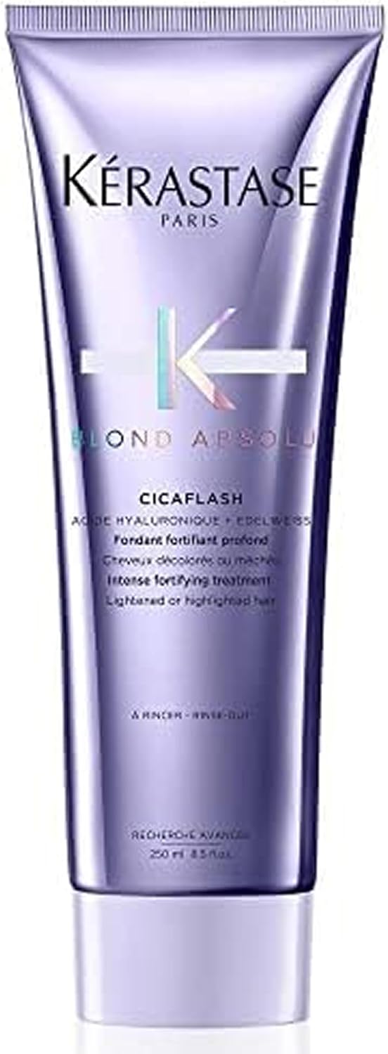 Kerastase Blond Absolu Cicaflash Conditioner - For Bleached & Damaged Hair, Strengthens & Nourishes, With Hyaluronic Acid, Protects Against Breakage