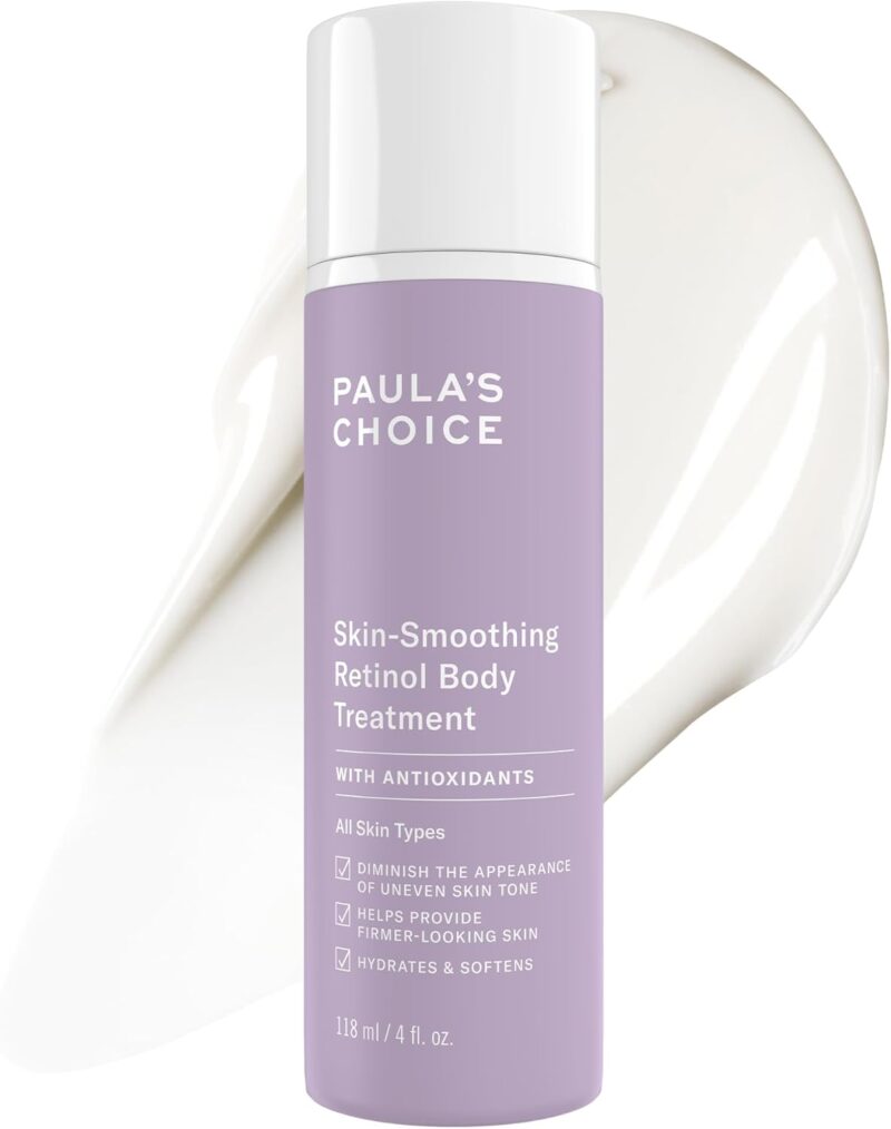 Paula's Choice Retinol Skin-Smoothing Body Lotion Treatment, Body Cream with Shea Butter, Vitamin C & E Lotion, All Skin Types, Anti-Aging Body Moisturizer, Reduce Dryness, Fragrance-Free, 4oz