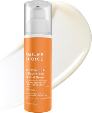 61MwvTIrvOL._AC_SL1500_.jpg Paula’s Choice 25% Vitamin C Serum with Glutathione & Antioxidants, Face Serum Improves Discoloration, Uneven Tone & Firms, All Skin Types, Fragrance-Free, 1oz