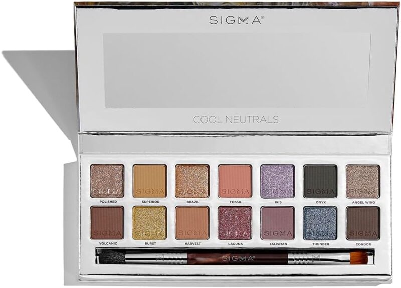 Eyeshadow Palette - Cool Neutrals by SIGMA for Women - 0.56 oz Eye Shadow