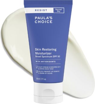61O5JazyRtL._AC_SL1500_.jpg Paula's Choice RESIST Skin Restoring Moisturizer SPF 50, UVA & UVB Protection, Shea Butter & Niacinamide, Anti-Aging Sunscreen for Dry Skin, 2oz