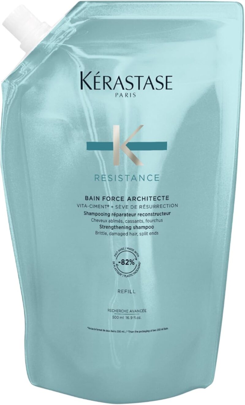 Kerastase Resistance Force Architecte Shampoo - Reconstructing Repair Shampoo For Weak and Damaged Hair, Formulated With Pro-Keratine Complex
