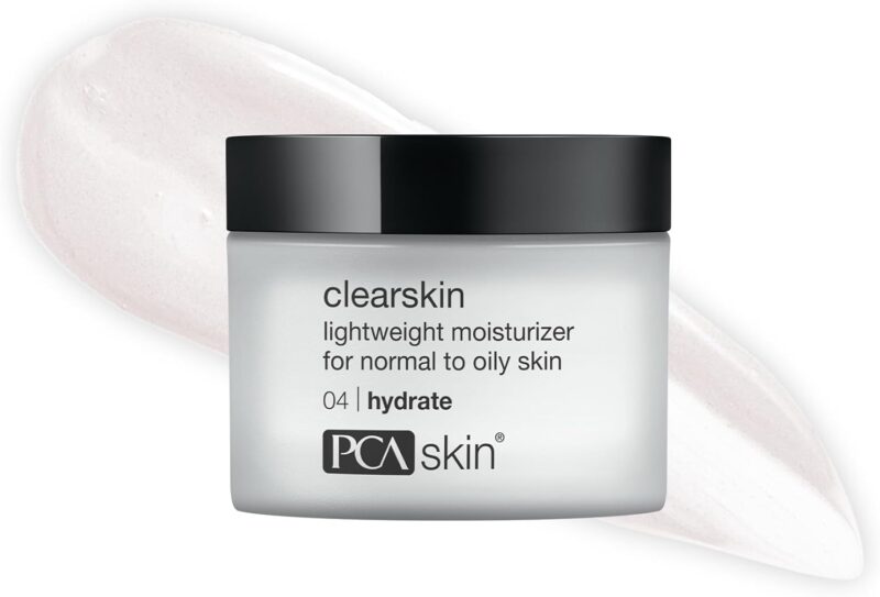 PCA SKIN Clearskin Lightweight Face Moisturizer for Oily Skin, Daily Hydrating Facial Moisturizer for Oily, Acne-Prone, and Sensitive Skin, Quick Absorbing, Reduces Discolorations, 1.7 oz Jar