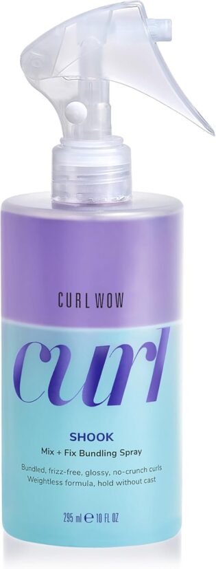 COLOR WOW Curl Wow Shook Mix + Fix Bundling Spray | Soin Coiffant pour Boucles Définies sans Frisottis | 295 ml
