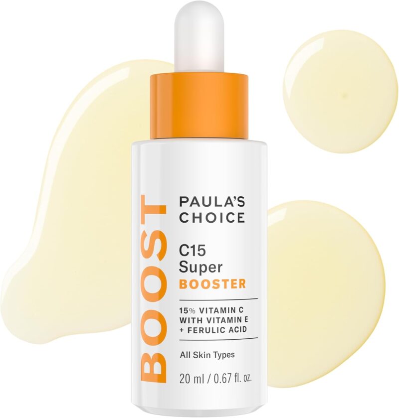 Paula's Choice BOOST C15 Super Booster, 15% Vitamin C Serum for Face, Face Serum with Vitamin E & Ferulic Acid for Discoloration & Glow, Fragrance-Free