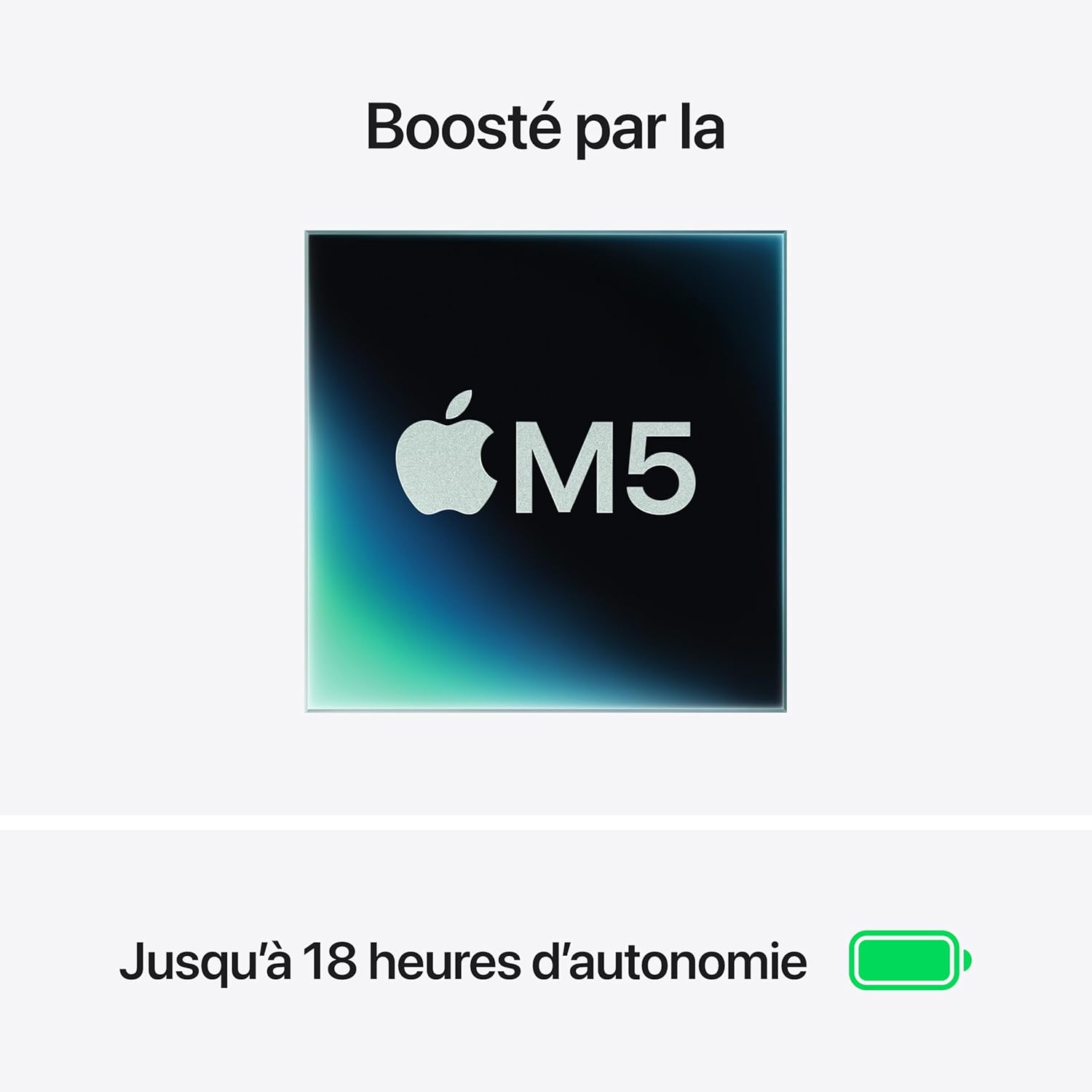Apple MacBook Air 13 Pouces Portable avec Puce M5 : Conçu pour l’IA, Écran Liquid Retina 13,6 Pouces, Mémoire unifiée 16 Go, SSD 512 Go, Caméra Center Stage 12 MP, Touch ID, Wi-FI 7 ; Minuit - Image 2