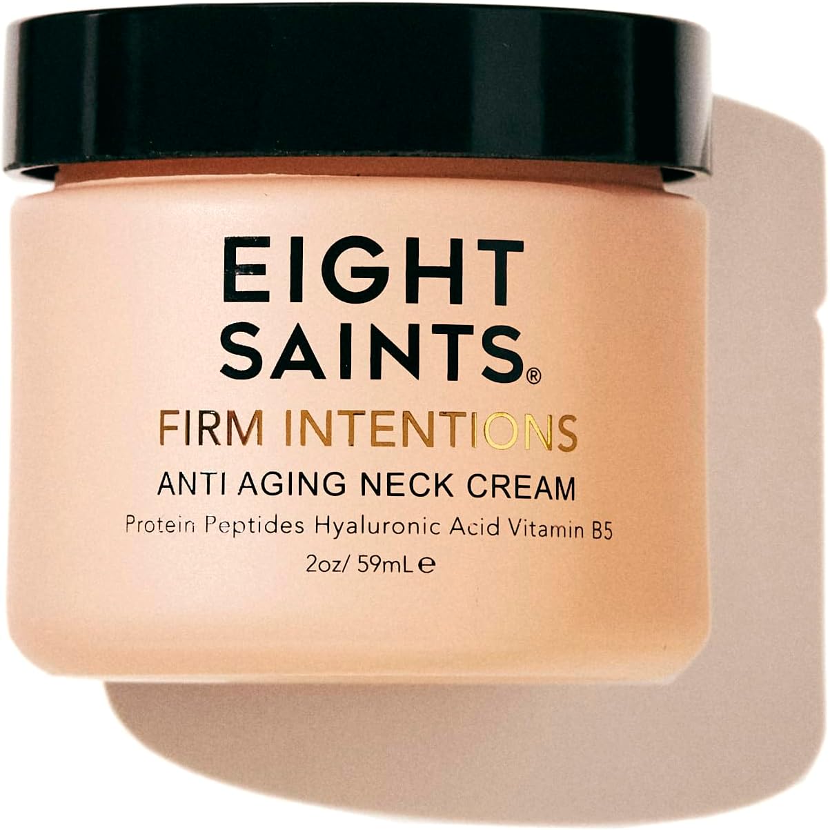 Eight Saints Firm Intentions Anti Aging Neck Cream For Firming Skin and Reducing Wrinkles, with Protein Peptides, Hyaluronic Acid, and Niacinamide, 2 Ounces