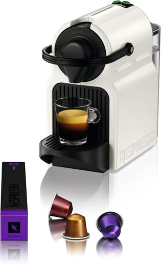 61ZMMY6i47L._AC_SL1500_.jpg Nespresso Krups Machine à Café Inissia Blanche, 19 Bars + Kit de Bienvenue, Design Compact, Arrêt Automatique, YY1530FD