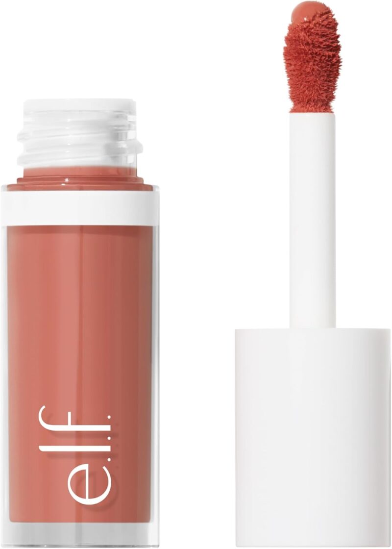 e.l.f. Camo Liquid Blush, fard à joues liquide longue durée, pour une couleur hautement pigmentée, assure une finition douce, baptisée, végétalien et sans cruauté envers les animaux, rose poussiéreux