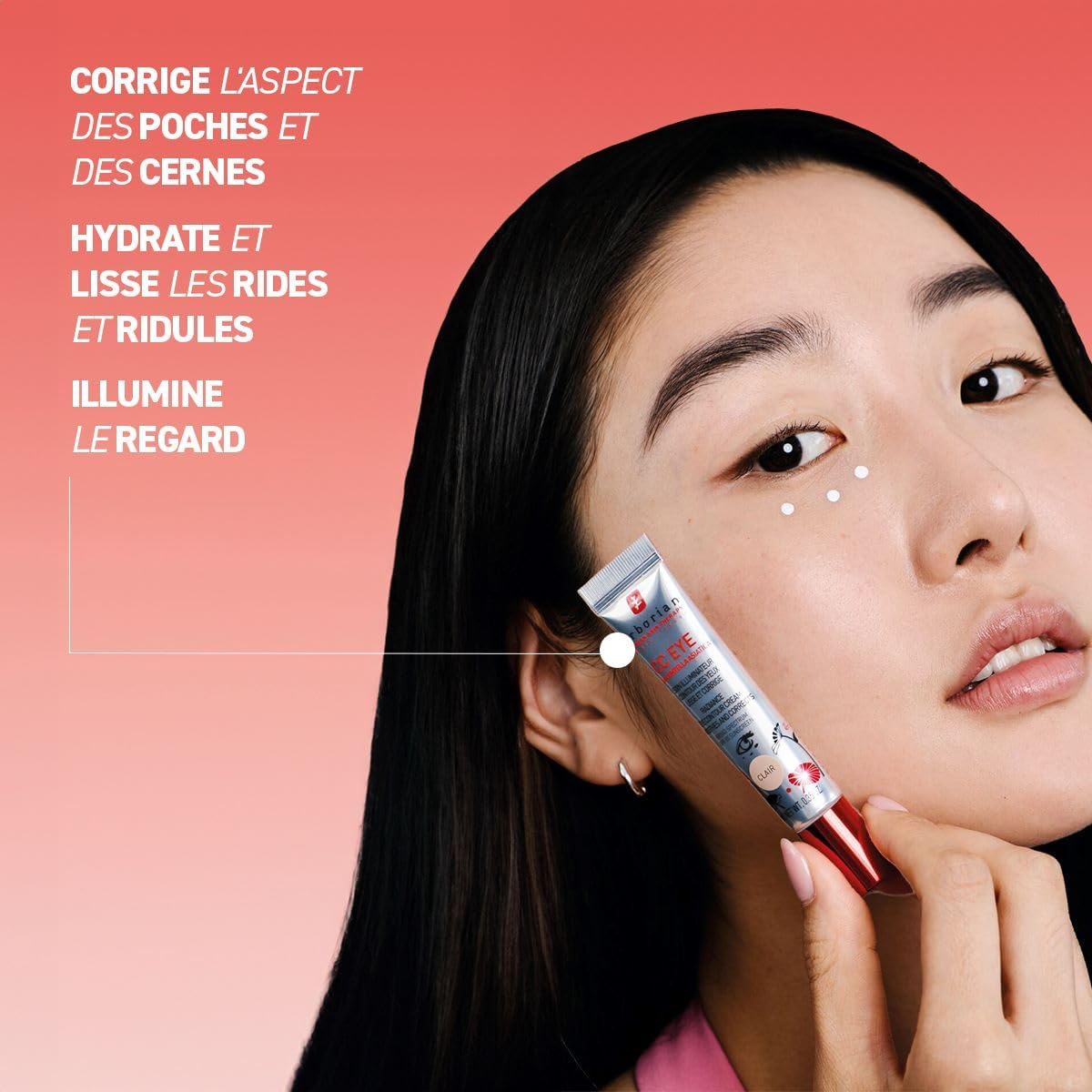 Erborian - CC Eye Crème Contour des Yeux à la Centella Asiatica - Soin Hydratant, Illuminateur et Correcteur Teinté - Protection Solaire SPF 20 - Lisse et Corrige les Cernes - Image 4