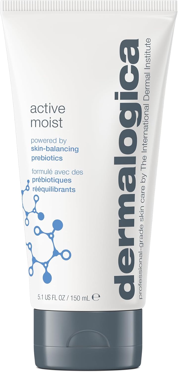 Dermalogica Active Moist Face Moisturizer, Oil-Free Lightweight Daily Hydrating Lotion, Helps Improve Skin Texture and Combat Surface Dehydration for Women and Men