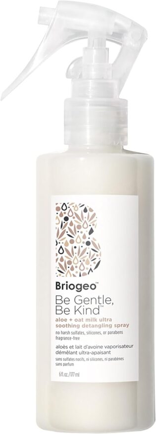 Briogeo Be Gentle, Be Kind Démêlant Ultra Apaisant Aloe Vera + Avoine, Hypoallergénique et Dermatologiquement Approuvé, Sans Parfum, Végétalien, Sans Cruauté
