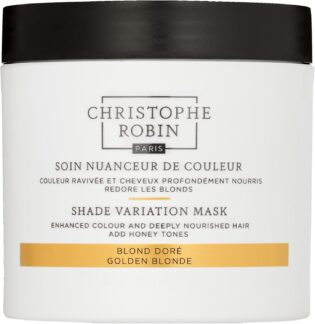 Christophe Robin Shade Variation Mask Golden Blonde 250ml New | Colour-depositing mask for blonde hair that helps revive golden tones and add glossy shine.