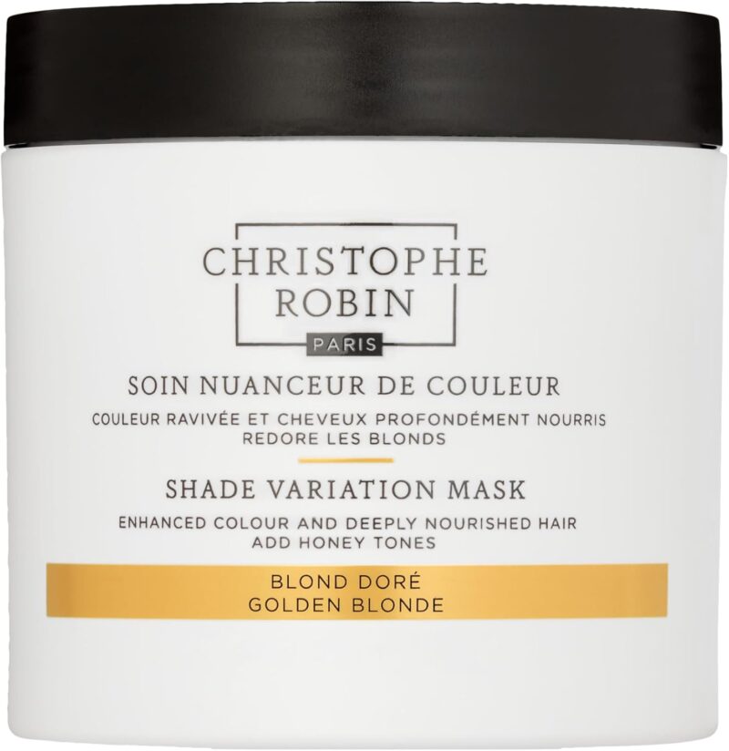 Christophe Robin Shade Variation Mask Golden Blonde 250ml New | Colour-depositing mask for blonde hair that helps revive golden tones and add glossy shine.
