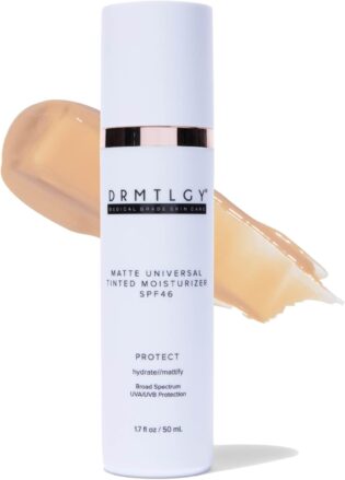 61hPlbMloL._AC_SL1500_.jpg DRMTLGY Matte Universal Tinted Moisturizer SPF 46 – Anti-Aging Tinted Face Sunscreen & Lightweight Makeup with Broad Spectrum UV Protection – Hydrating Skin Care & Face Moisturizer – 1.7 oz