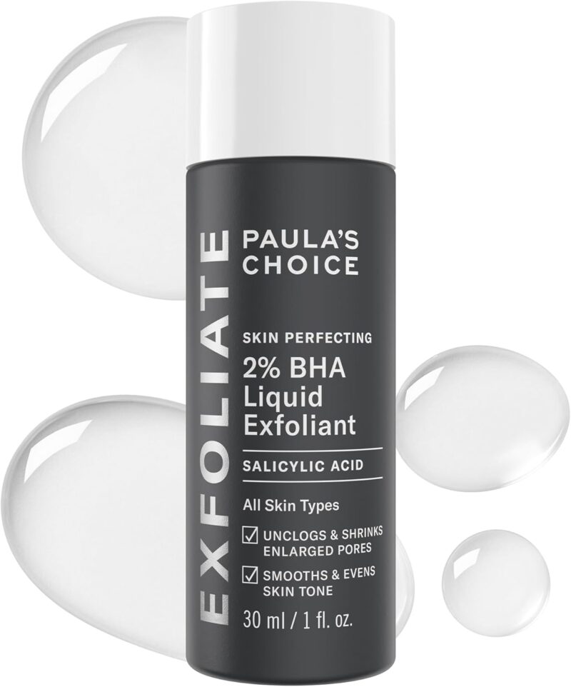 Paula's Choice SKIN PERFECTING 2% BHA Liquid Exfoliant with Salicylic Acid, Facial Polish for Pores, Wrinkles & Fine Lines, Suitable for Blackhead-Prone Skin, Fragrance-Free