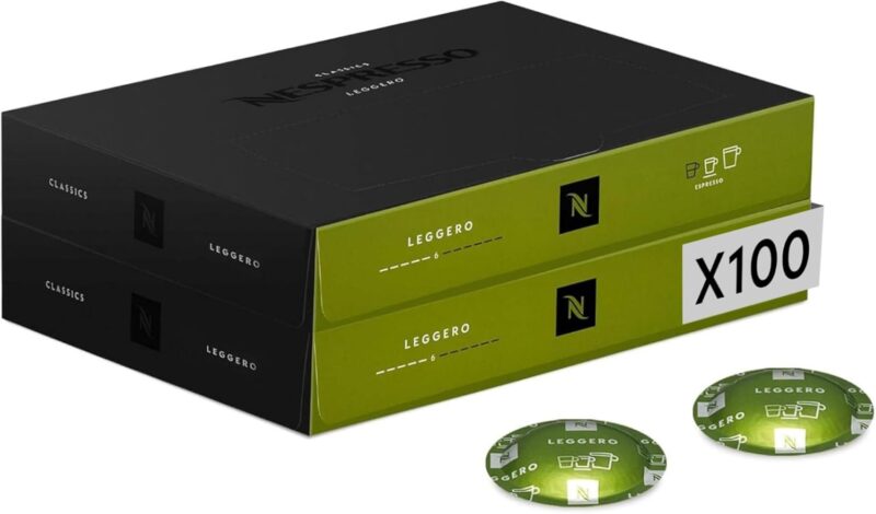 Nespresso Professionnel - Bundle 100 Capsules cafés - Classic LEGGERO (2 boîtes de 50) - Adapté aux professionnels