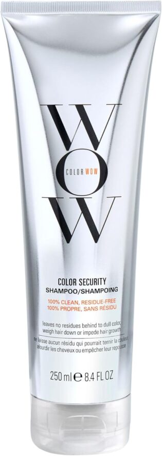 COLOR WOW - Shampoing Cheveux Colorés - 100% Sans Résidus & Sans Sulfates - Préserve l'Éclat de la Couleur - Laisse les Cheveux Propres & Sains - Color Security - 250 ml