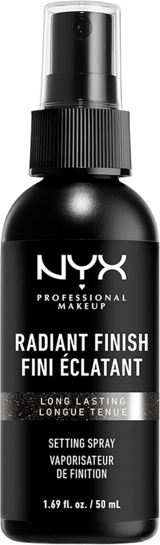 NYX Professional Makeup Spray Fixateur Maquillage Fini Éclatant Vegan 50ml | Micro-perles or et champagne, Formule vegan, Tenue longue durée, Peau radieuse irisée, Léger