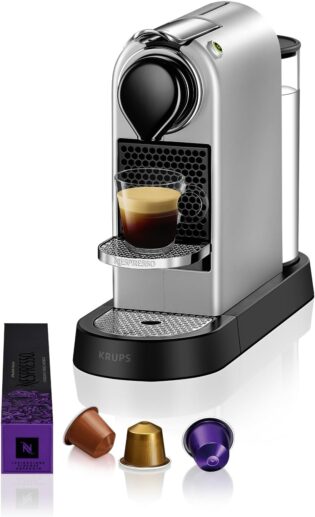 61uVf8NUT2L._AC_SL1500_.jpg Nespresso Krups Machine à Café Citiz Argent Cafetière à Capsules YY4118FD