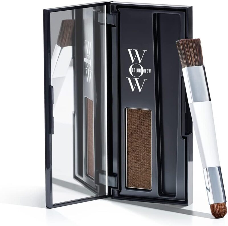 Color Wow Root Cover Up Châtain Moyen 2,1 g – Camoufle Racines Foncées, Retouche Cheveux Gris Instantanée, Résistant à l’Eau, Sans Résidus