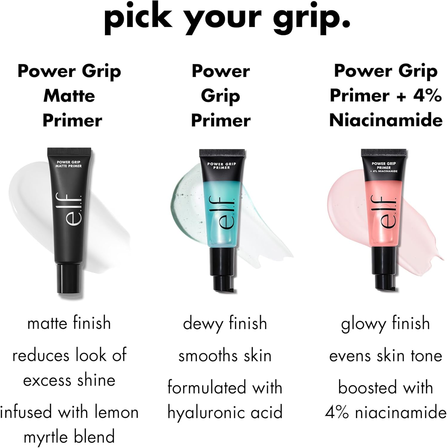 e.l.f. Power Grip Primer pour le visage à base de gel et hydratant pour lisser la peau et le maquillage, hydrate et apprêt, 0.811 Fl Oz (24 ml) - Image 4