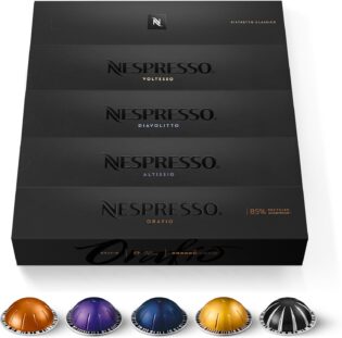 716U6GfKu3L._AC_SL1500_.jpg Nespresso Vertuo - Bundle 50 Capsules de Café - Espresso, Torréfaction Moyenne, Intense - 10x Orafio, 10x Altissio, 10x Diavolito, 10x Voltesso, 10x Ristretto