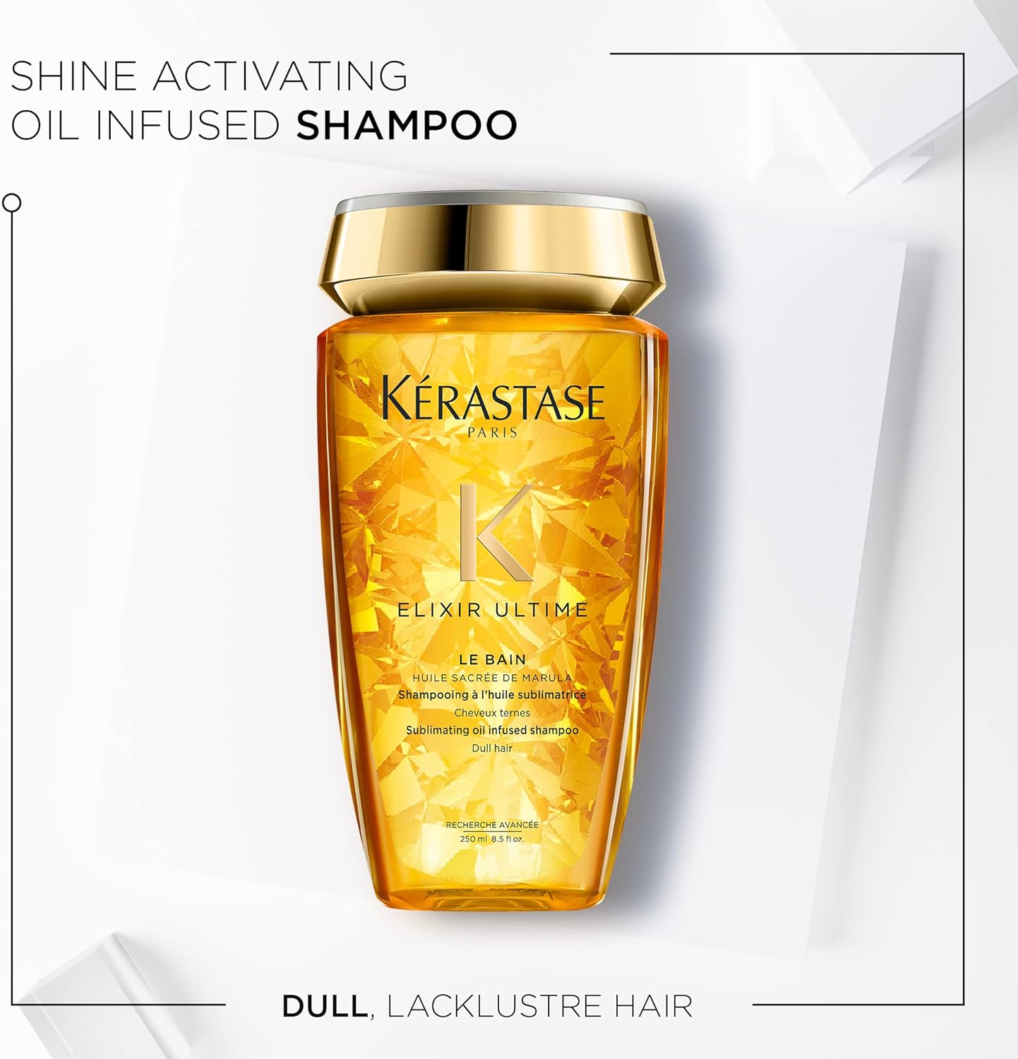 KERASTASE Elixir Ultime Le Bain Shampoo - Oil Inflused Hydrating Shampoo, Nourishes and Enhances Shine in Dry Hair, Instantly Softens and Smooths - Image 2
