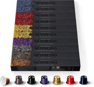 71FSt9N0RtL._AC_SL1500_.jpg Nespresso Original - Bundle Ispirazione Italiana 100 Capsules de café - 20x Kazaar, 10x Ristretto, 10x Arpeggio, 20x Napoli, 20x Venezia, 10x Roma, 10x Livanto