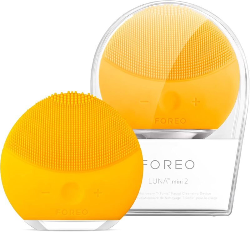 Foreo Luna Mini 2 Brosse Nettoyante Visage | Accessoires De Voyage | Massage Faciale Electrique | Soins Ultra-Hygiéniques Tous Types De Peau | Nettoyage Facile | Brosse Electrique Silicone